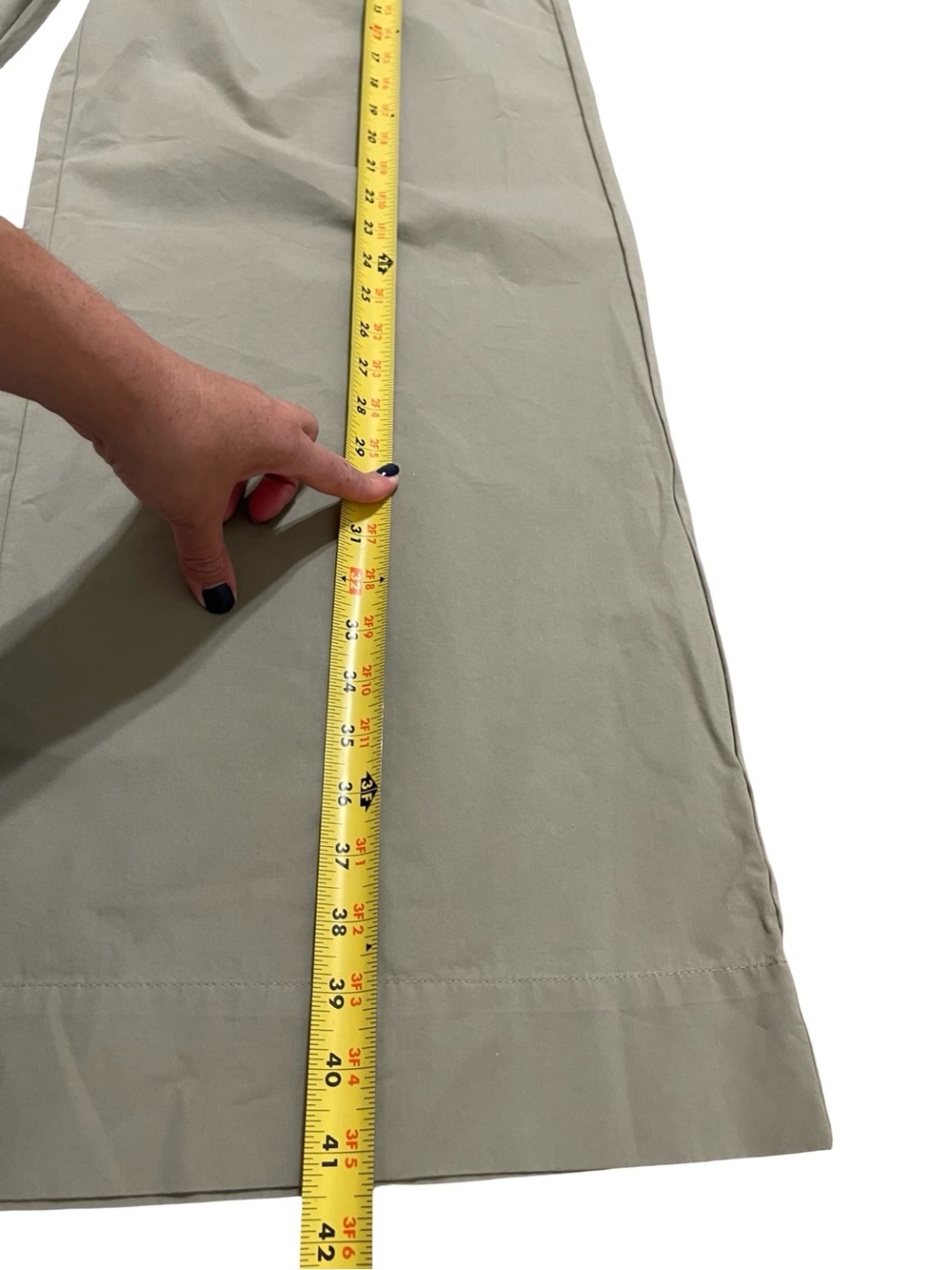 Indigo Rising High-Waisted Pleated Wide-Leg Pants - Light Olive size 9/29 - Picture 6 of 6